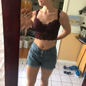 Aerie Maroon Bralette, Small